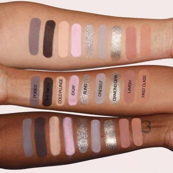 HUDA BEAUTY Icy Nude Palette with Silver and Gold Hues